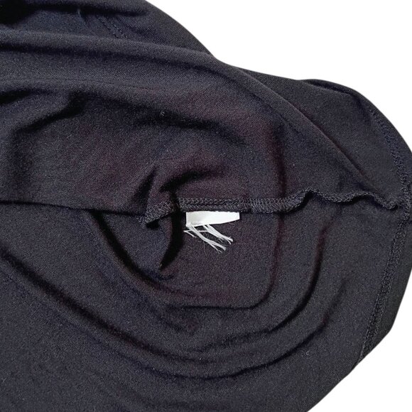 Cable & Gauge Black A-Line Tunic Top M White Trim 3/4 Sleeve Stretch Knit - Picture 4 of 8